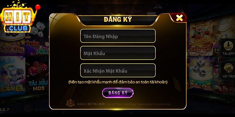 Đăng ký Hitclub các bước chi tiết